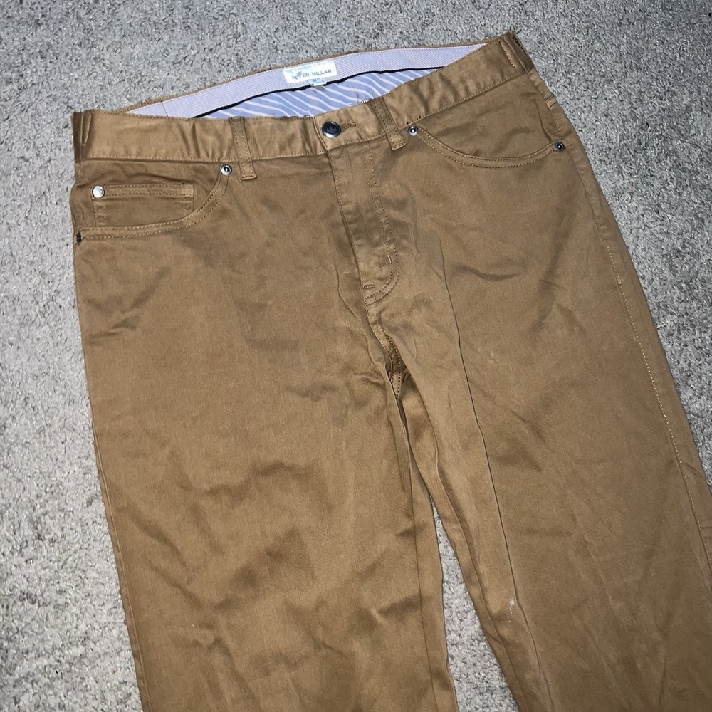Peter Millar Men's EB66 Classic Fit Performance Pants Butternut Brown Size 33x32